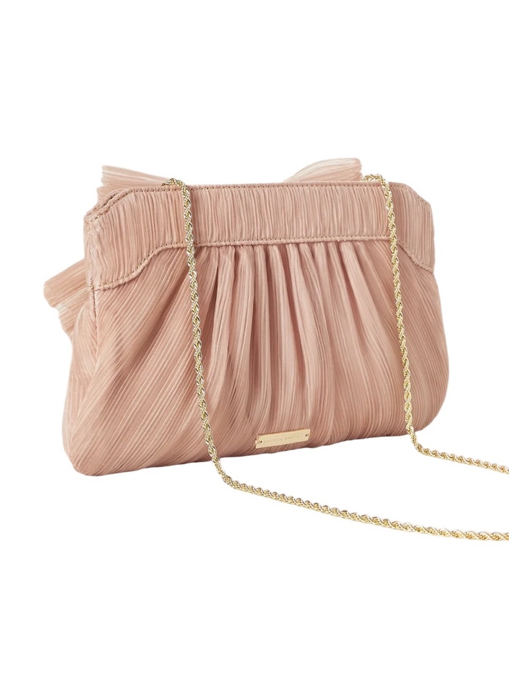 NEW Loeffler Randall Rayne Pleated Bow Clutch. Beauty. NWT - Picture 2 of 7